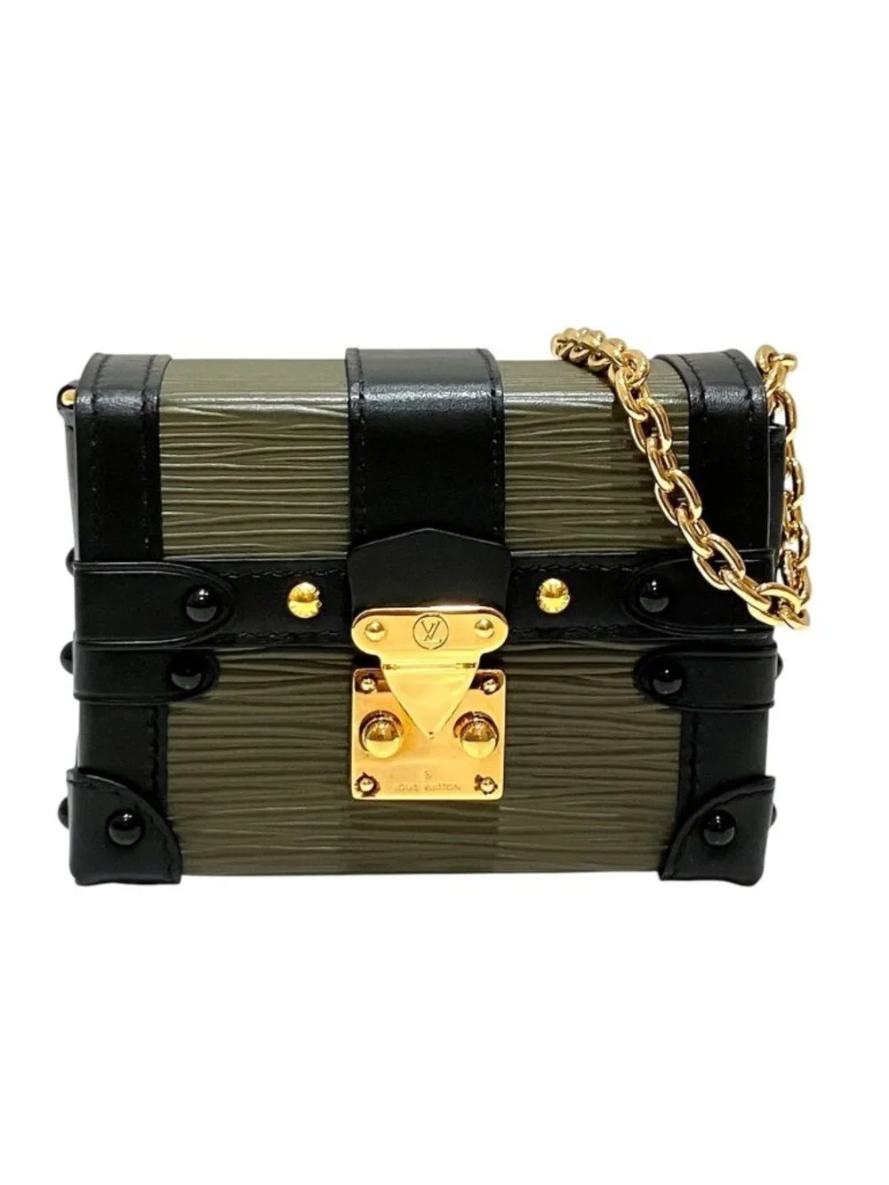 Louis Vuitton Portefeuille Trunk Mini Epi Shoulder Bag Leather